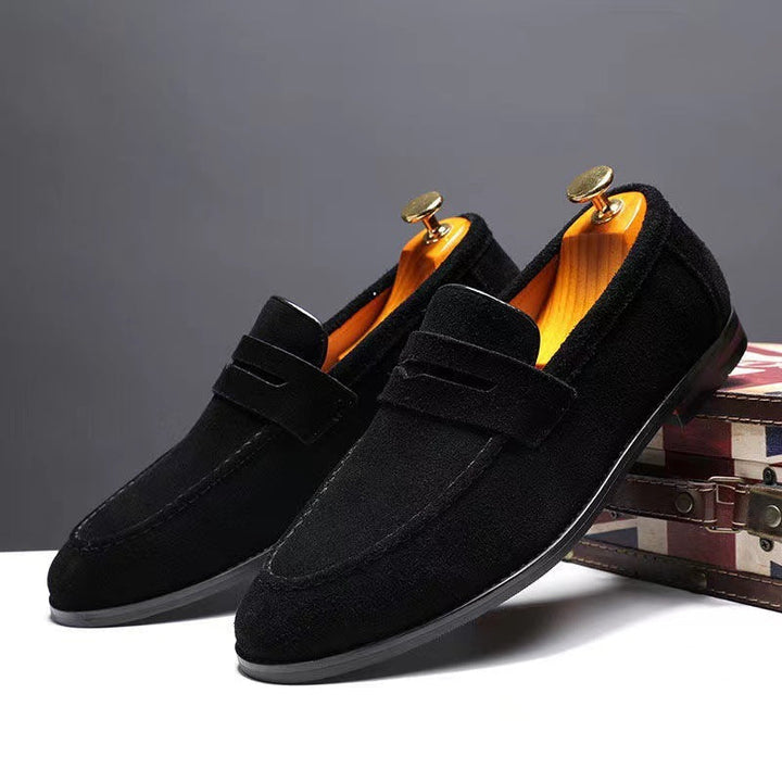 Men’s Classic Suede Penny Loafers | Soft Slip-On Dress Shoes