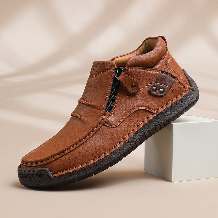 Men's Zipper Durable Slip-On Loafers