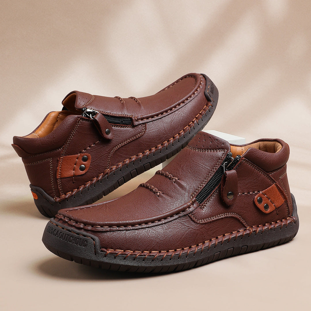 Men's Zipper Durable Slip-On Loafers