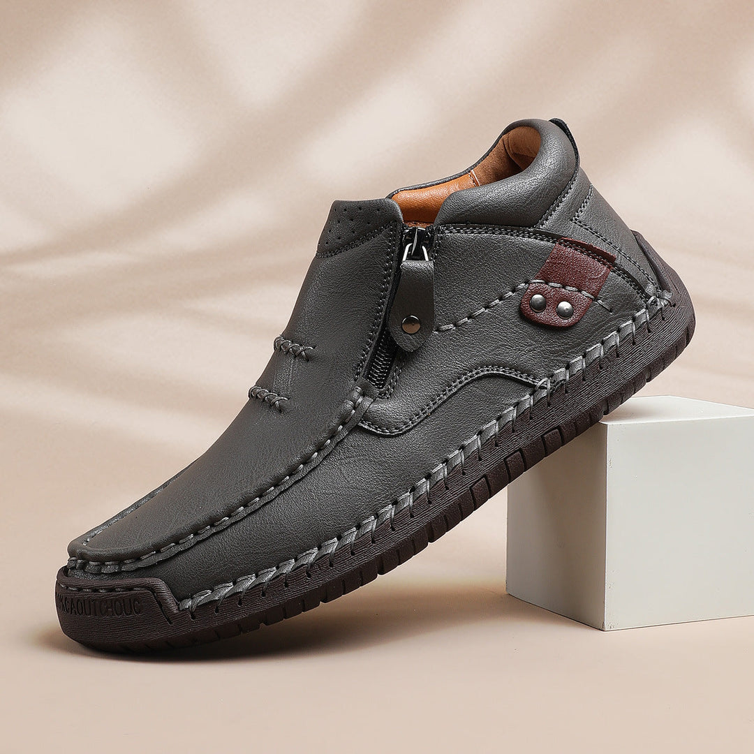 Men's Zipper Durable Slip-On Loafers