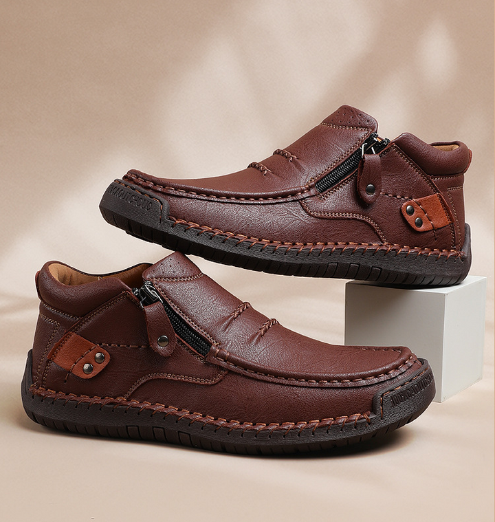 Men's Zipper Durable Slip-On Loafers