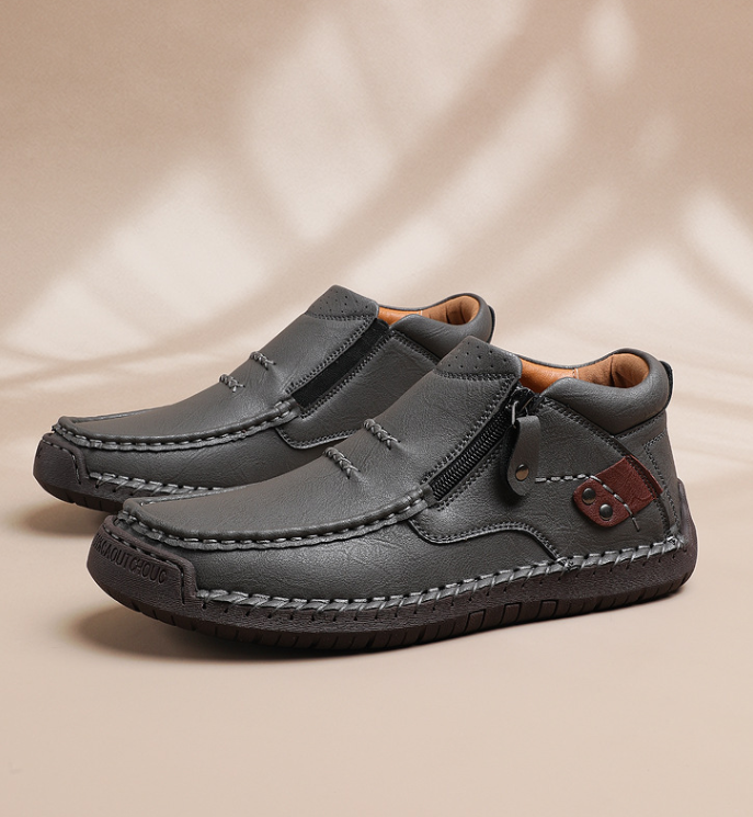 Men's Zipper Durable Slip-On Loafers