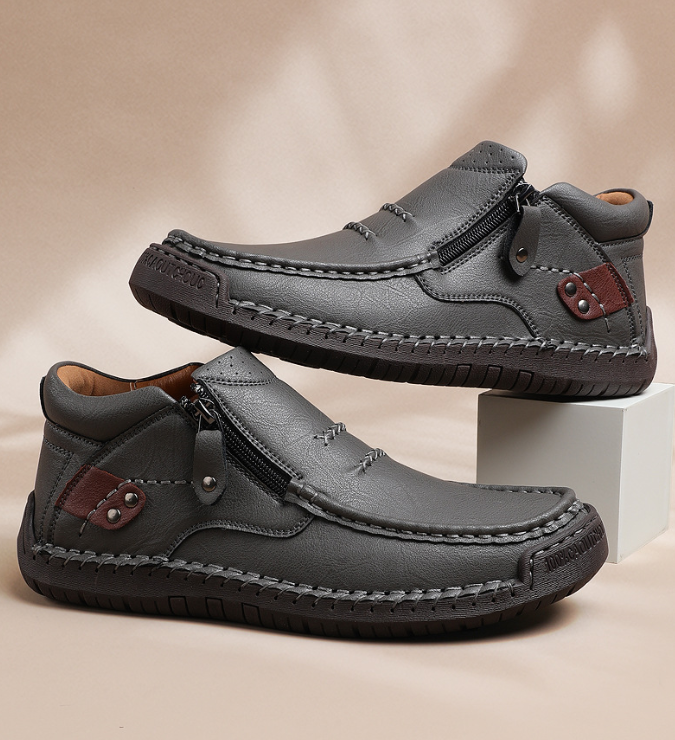 Men's Zipper Durable Slip-On Loafers