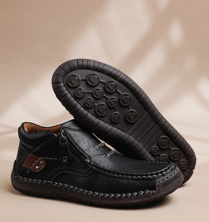 Men's Zipper Durable Slip-On Loafers