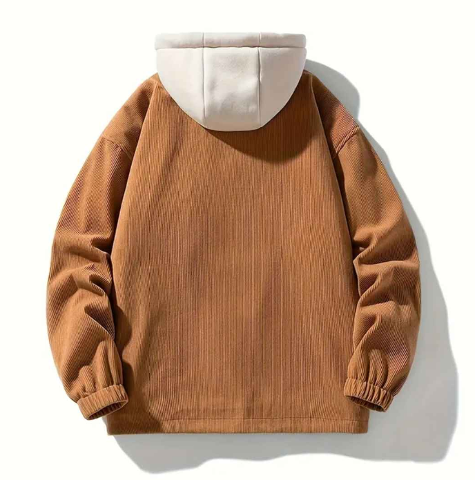 Unisex Corduroy Warm Winter Hoodie Jacket