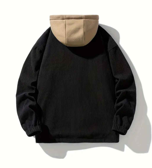 Unisex Corduroy Warm Winter Hoodie Jacket
