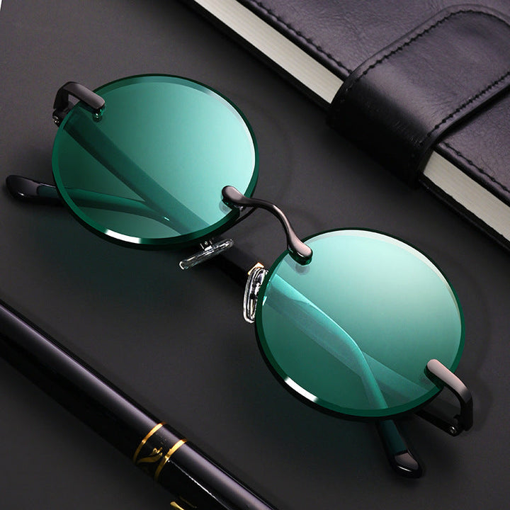 Unisex Round Retro Polarised UV400 Tinted Sunglasses
