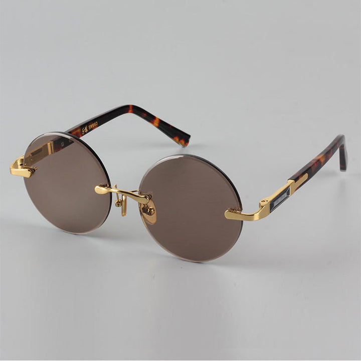 Unisex Round Retro Polarised UV400 Tinted Sunglasses