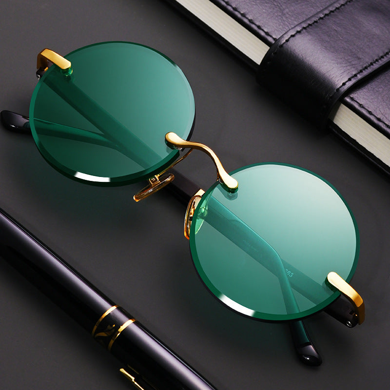 Unisex Round Retro Polarised UV400 Tinted Sunglasses