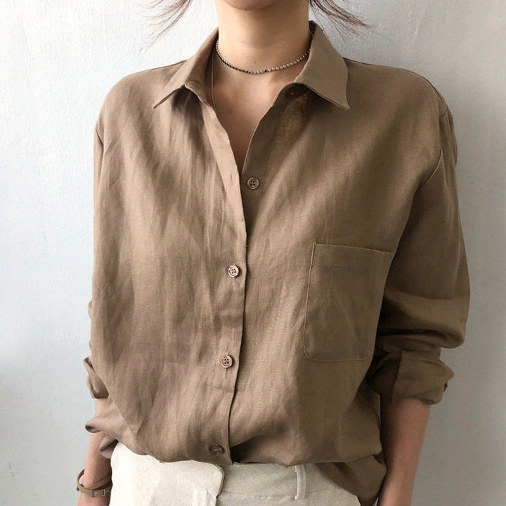 Women's Cotton Long Sleeve Blouse