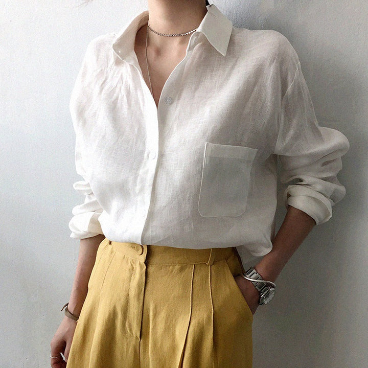 Women's Cotton Long Sleeve Blouse