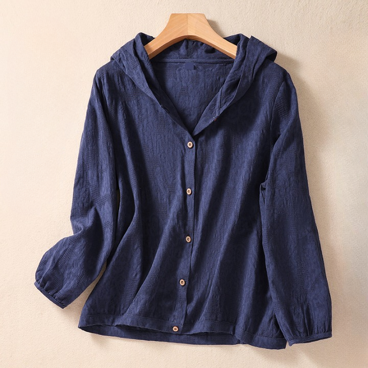 Women's Alice Linen Hooded Lightweight Blouse