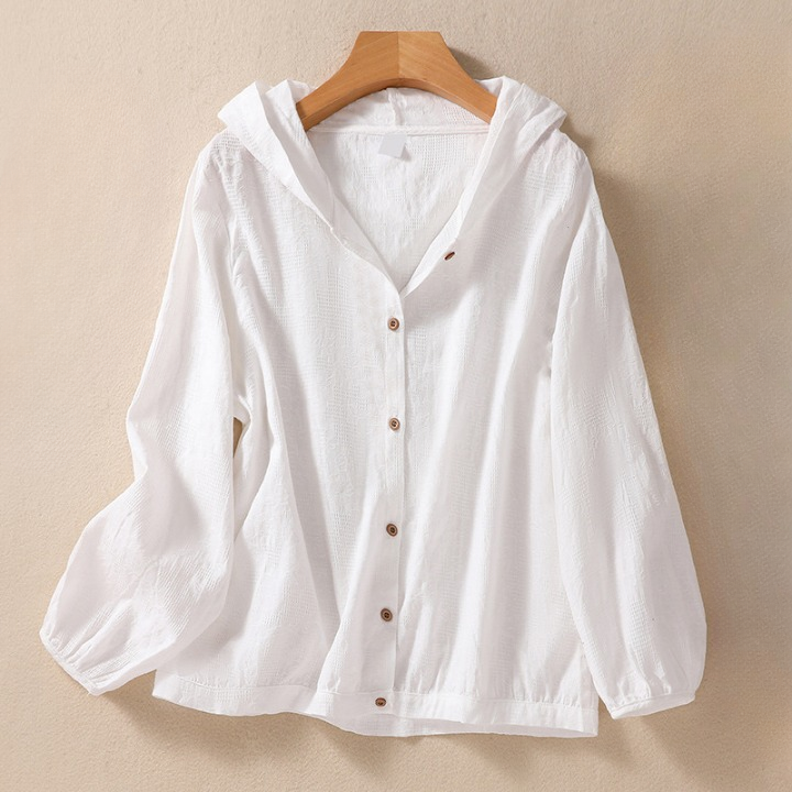 Women's Alice Linen Hooded Lightweight Blouse
