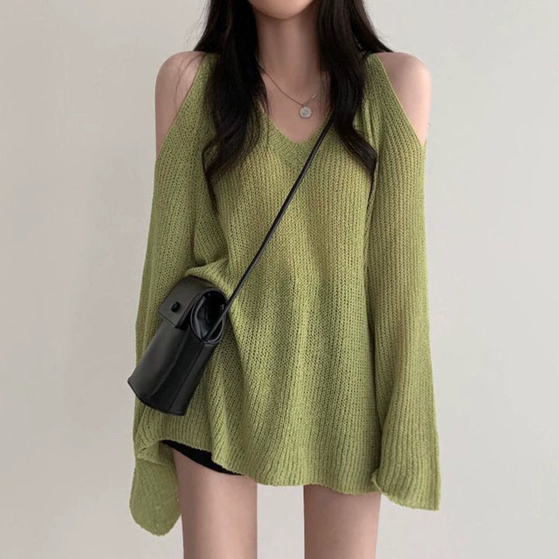 Women's Cassandra Cold Shoulder Knit One Size Sweater