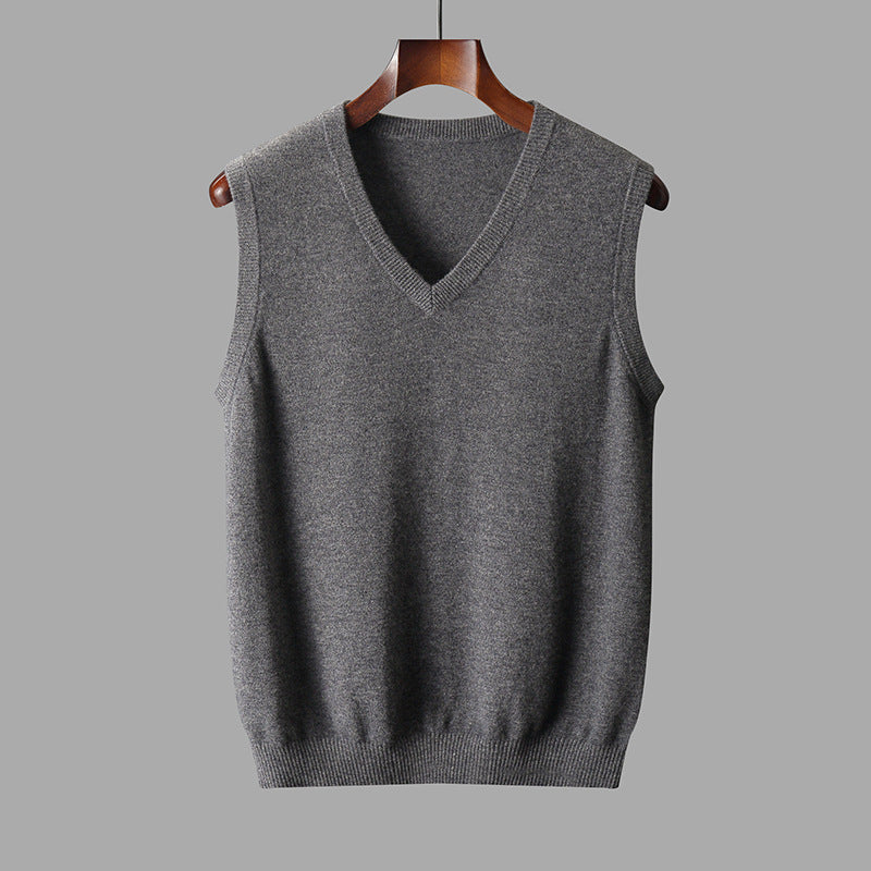 Men's Classic Wool V-Neck Sweater Vest