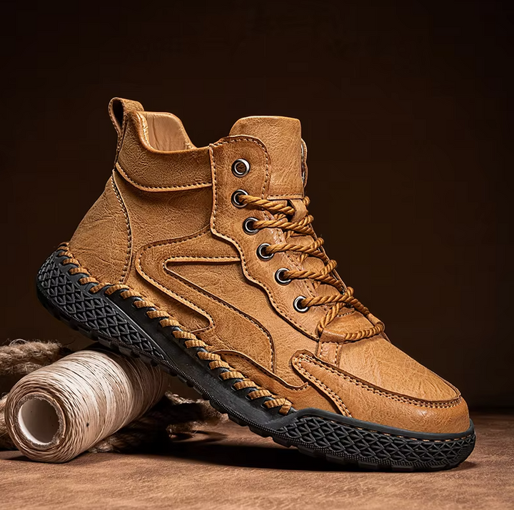 Men's Leather Durable Lace-up Boots