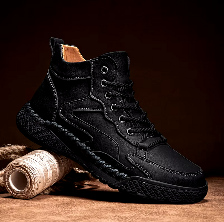 Men's Leather Durable Lace-up Boots