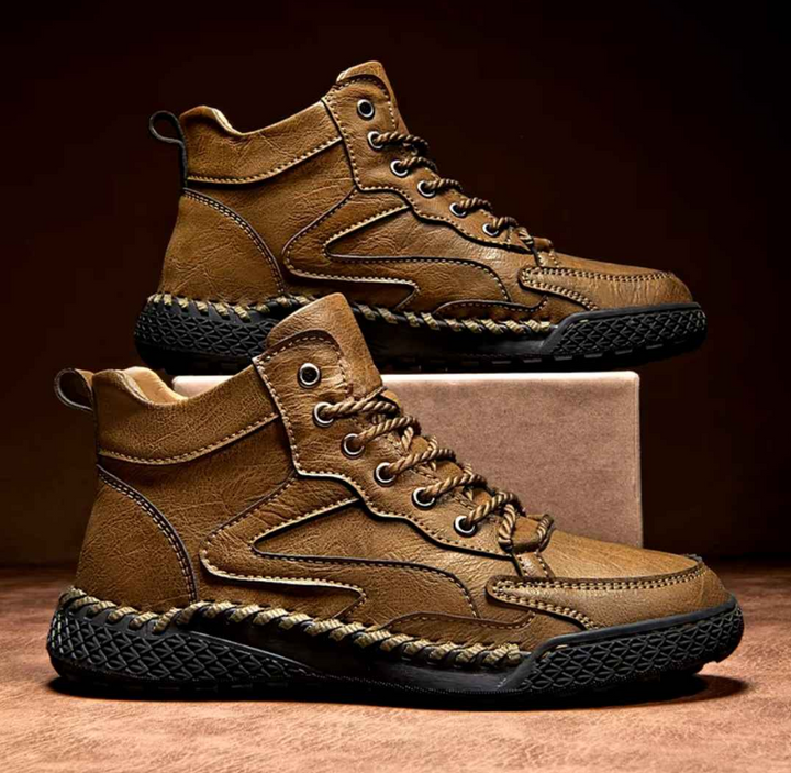 Men's Leather Durable Lace-up Boots