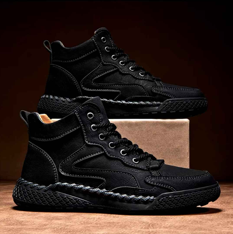 Men's Leather Durable Lace-up Boots