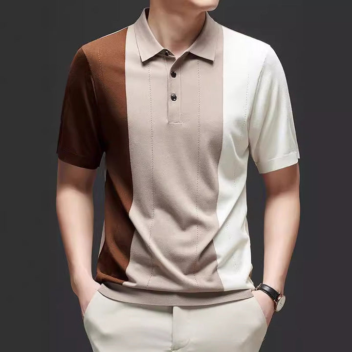 Men's Colorblock Lightweight Polo Shirt