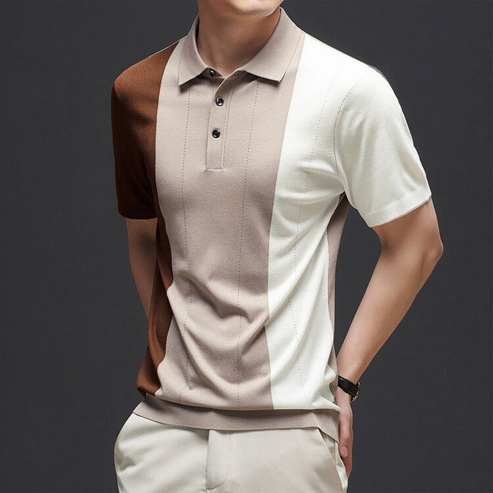 Men's Colorblock Lightweight Polo Shirt