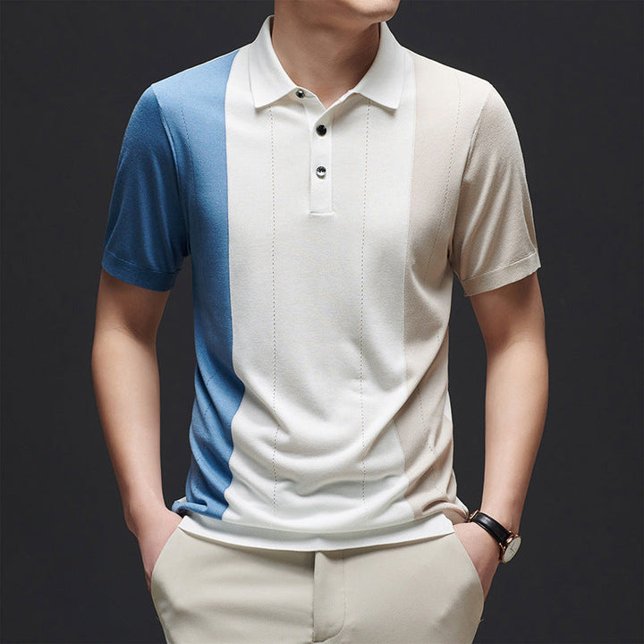 Men's Colorblock Lightweight Polo Shirt