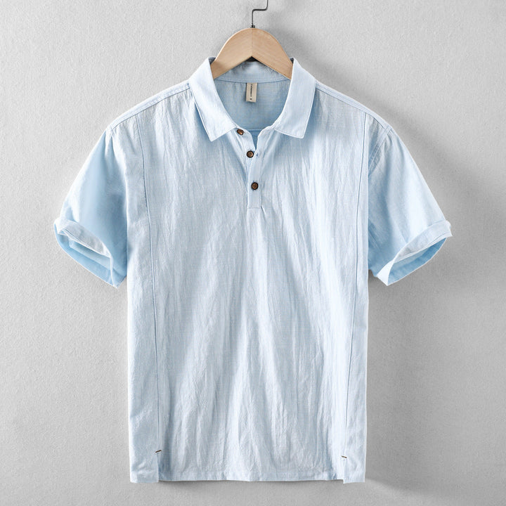 Men's Linen Cotton Short Sleeve Shirt