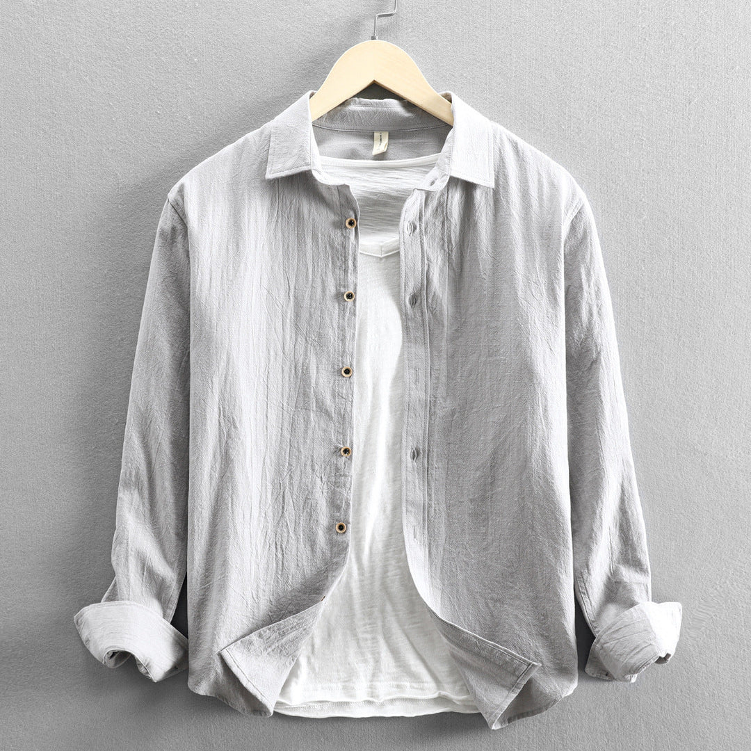 Men's Cotton Breathable Long Sleeve Shirt