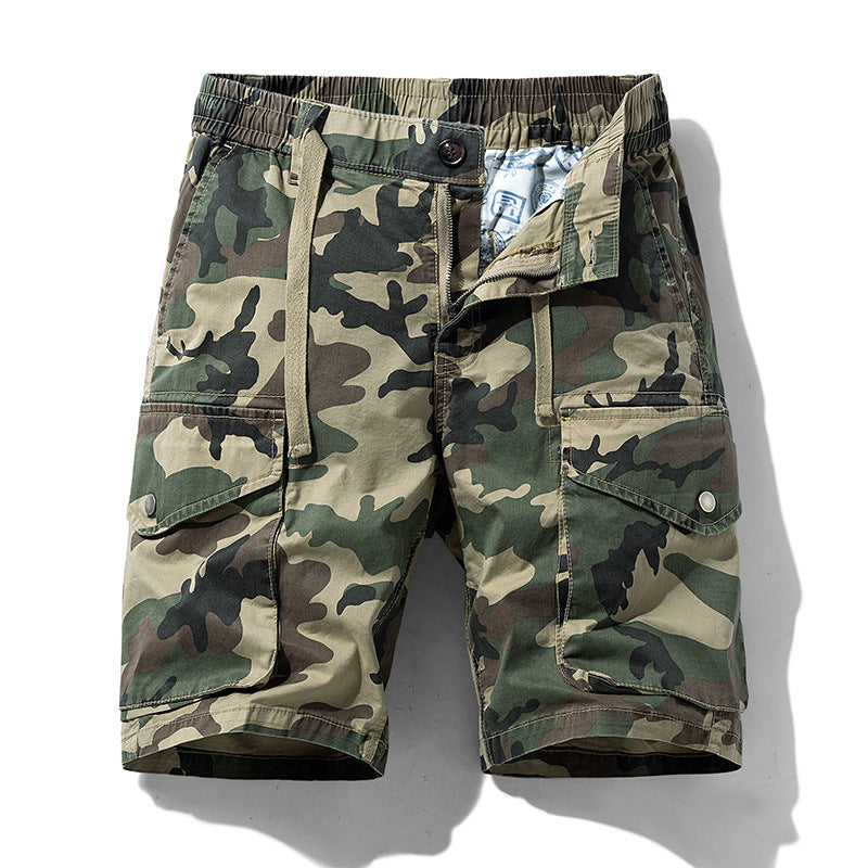 Men's Breathable Cotton Camo Cargo Shorts