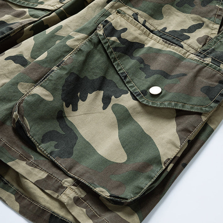 Men's Breathable Cotton Camo Cargo Shorts