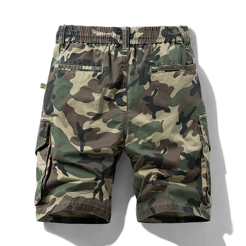 Men's Breathable Cotton Camo Cargo Shorts