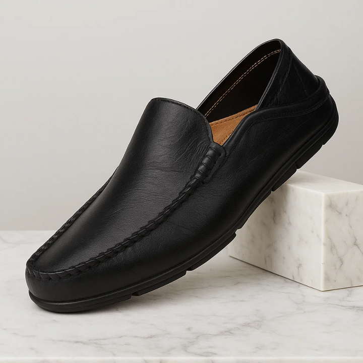 Men’s Genuine Leather Loafers – Soft Comfort Slip-On Shoes