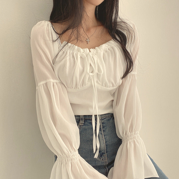 Women's Off-Shoulder Flowy Blouse