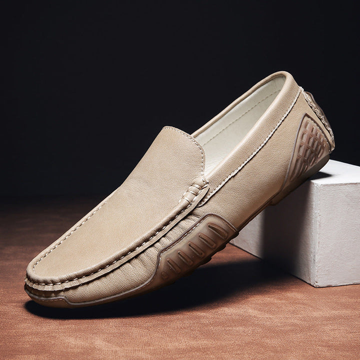 Men’s Leather Slip-On Loafers | Lightweight Comfort Driving Shoes